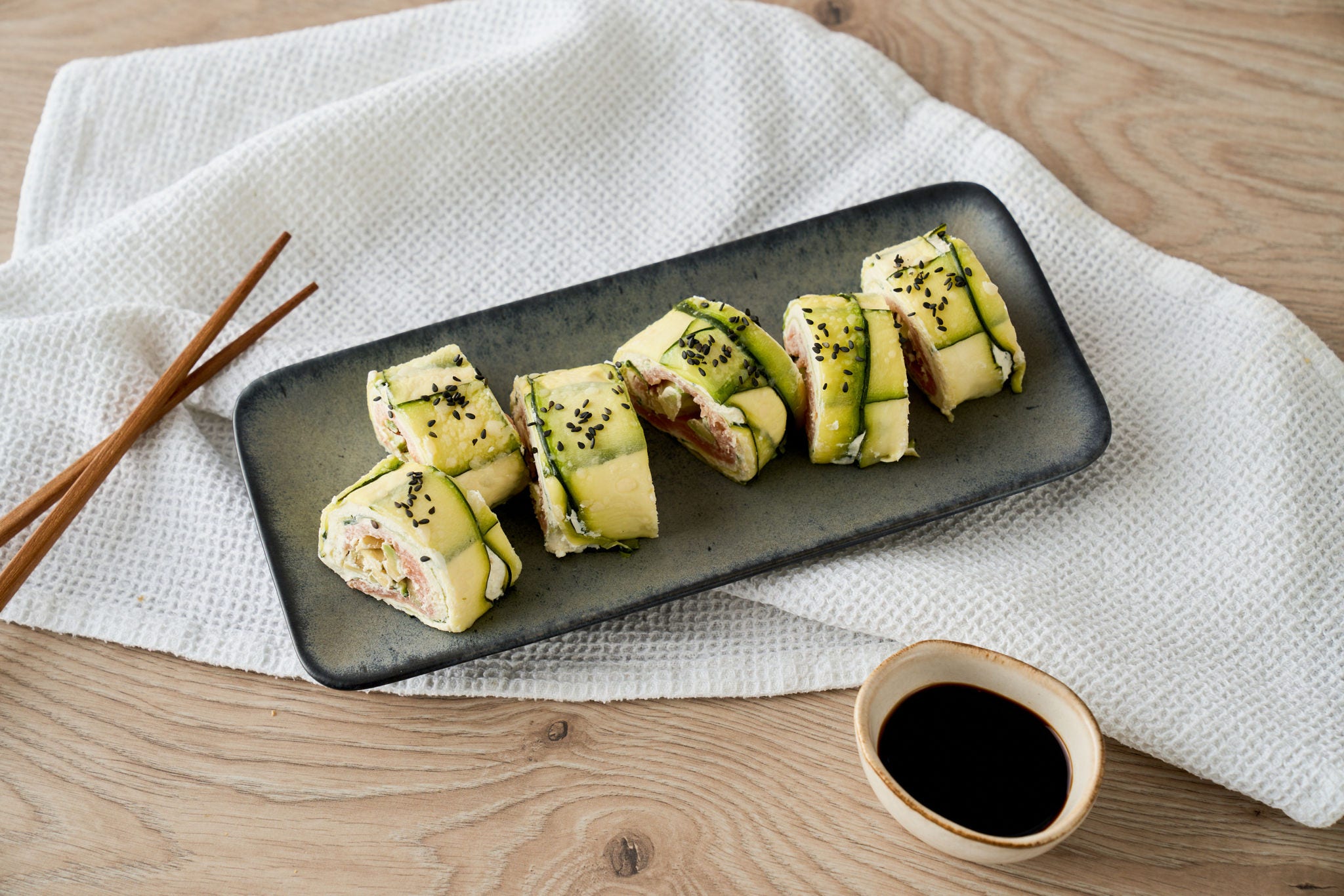 Recette Roulés de Courgette Façon Sushi : Simple et Savoureuse