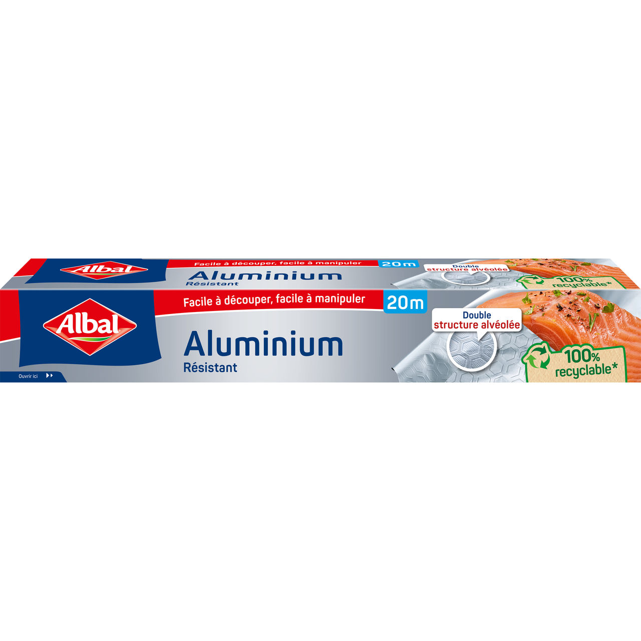 Albal Packshot, Aluminium foil, 100% recyclable, FR
