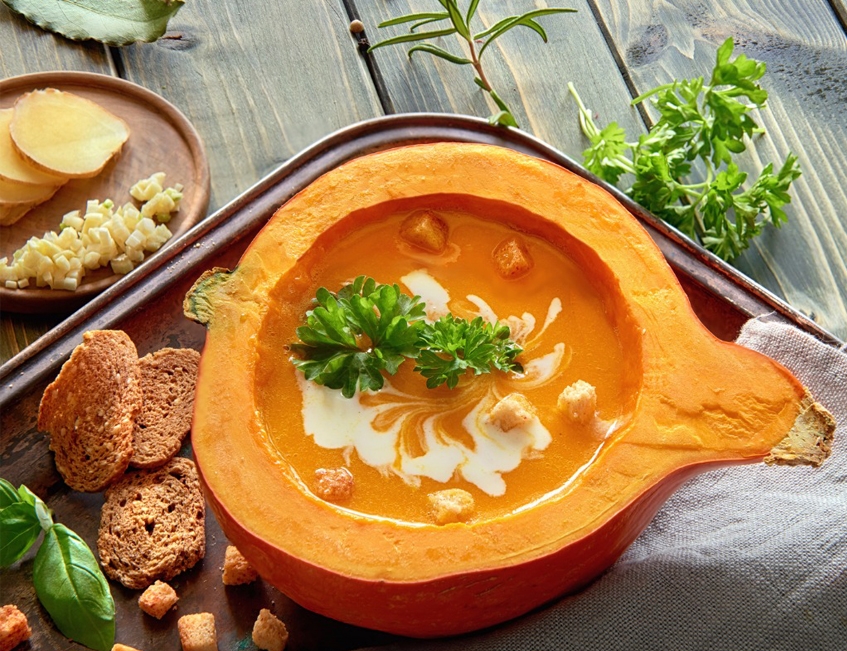 Soupe de citrouille épicée