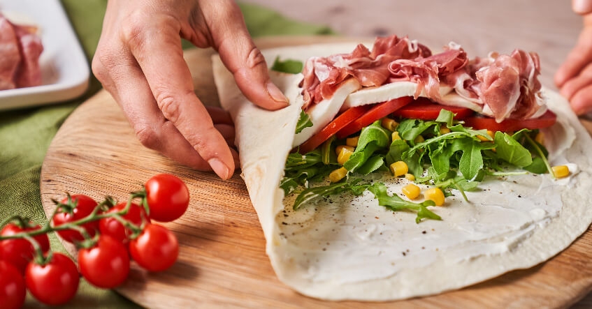 wrap mozzarella