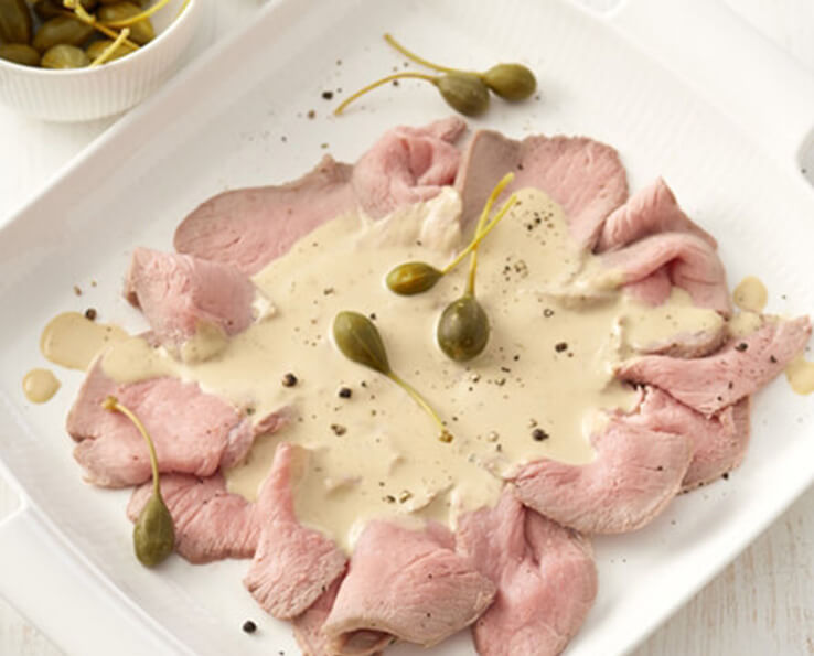 Vitello tonnato spécialité du Piémont en assiette individuelle 250 g